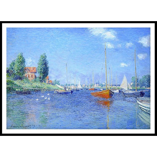 Argenteuil. Yachts 1875, A New Print Of a Painting By Adolphe Monet