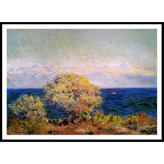 At Cap dAntibes Mistral Wind 1888, A New Print Of a Painting By Adolphe Monet