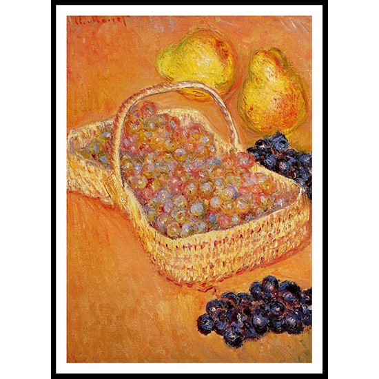 Basket of Graphes Quinces and Pears 1882 85, A New Print Of a Painting By Adolphe Monet