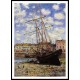 Boat at Low Tide at Fecamp 1881, A New Print Of a Painting By Adolphe Monet