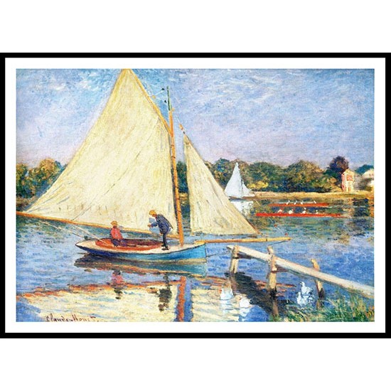 Boaters at Argenteuil 1874, A New Print Of a Painting By Adolphe Monet