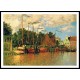 Boats at Zaandam 1871, A New Print Of a Painting By Adolphe Monet