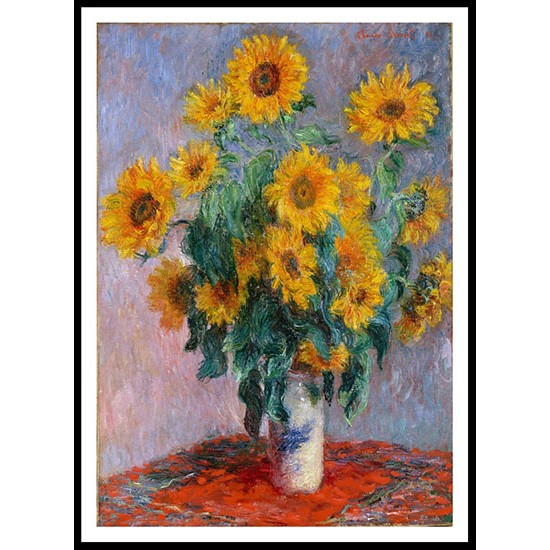 Bouquet of Sunflowers 1880y, A New Print Of a Painting By Adolphe Monet