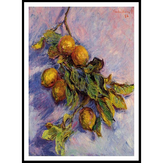 Branch of Lemons 1884, A New Print Of a Painting By Adolphe Monet