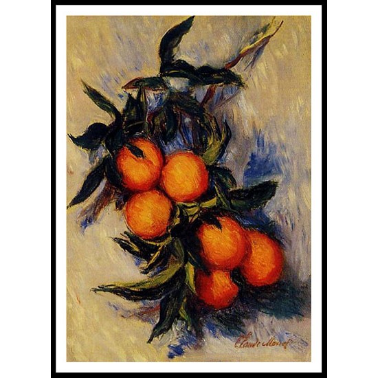 Branch of Orange Bearing Fruit 1884, A New Print Of a Painting By Adolphe Monet