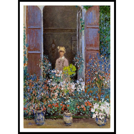 Camille Monet at the Window Argentuile 1873 1, A New Print Of a Painting By Adolphe Monet