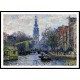 Canal in Amsterdam 1874, A New Print Of a Painting By Adolphe Monet