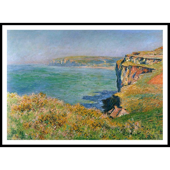 Cliff at Grainval 1882, A New Print Of a Painting By Adolphe Monet