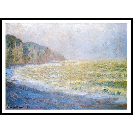 Cliff at Pourville 1896, A New Print Of a Painting By Adolphe Monet