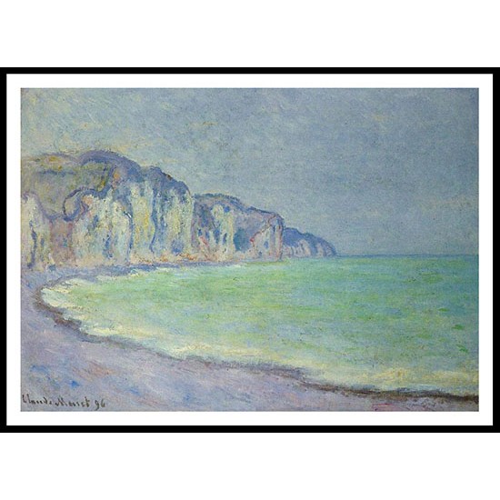 Cliff at Pourville 2 1896, A New Print Of a Painting By Adolphe Monet