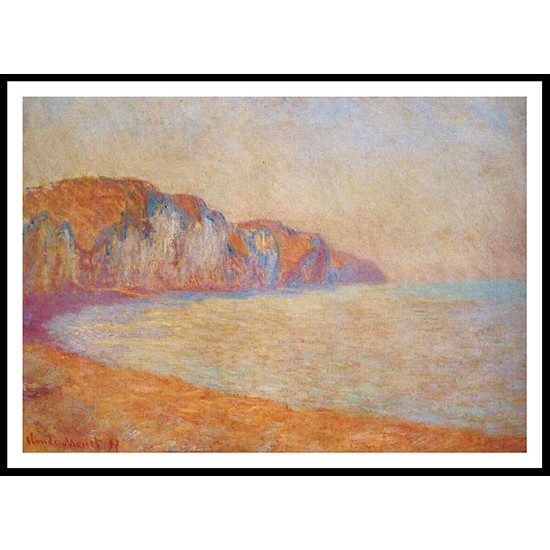 Cliff at Pourville in the Morning 1897, A New Print Of a Painting By Adolphe Monet