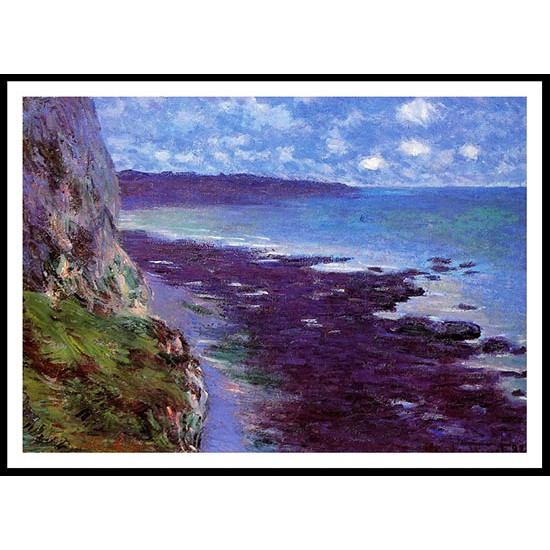 Cliff near Dieppe 1882, A New Print Of a Painting By Adolphe Monet