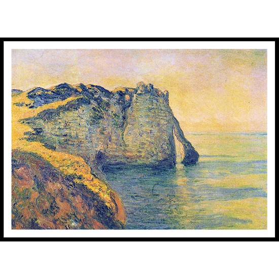 Cliffs of the Porte dAval 1885, A New Print Of a Painting By Adolphe Monet