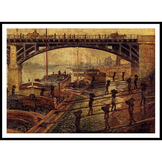 Coal Dockers 1875, A New Print Of a Painting By Adolphe Monet