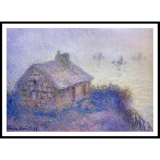 Customs House at Varengeville in the Fog 1897, A New Print Of a Painting By Adolphe Monet Customs House at Varengeville in the Fog 1897, A New Print Of a Painting By Adolphe Monet