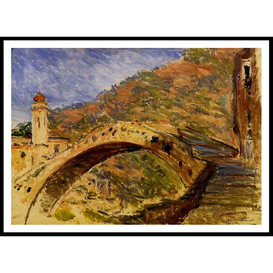 Dolceacqua Bridge 1884 3, A New Print Of a Painting By Adolphe Monet