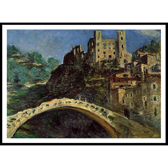 Dolceacqua Castle 1884 2, A New Print Of a Painting By Adolphe Monet