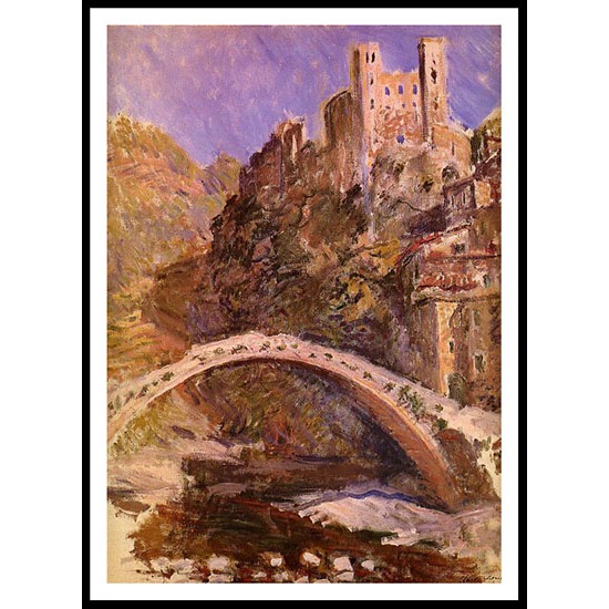 Dolceacqua Castle 1884, A New Print Of a Painting By Adolphe Monet