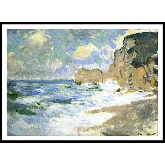 Effect of Waves at Etretat 1883, A New Print Of a Painting By Adolphe Monet