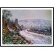 Entering the Village of Vetheuil in Winter 1879, A New Print Of a Painting By Adolphe Monet