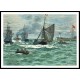 Entrance to the Port of Honfleur 1870, A New Print Of a Painting By Adolphe Monet