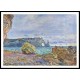 Etretat the Beach and the Porte dAval 1883, A New Print Of a Painting By Adolphe Monet