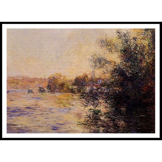 Evening Effect of the Seine 1881, A New Print Of a Painting By Adolphe Monet