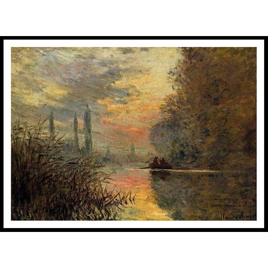 Evening at Argenteuil 1876, A New Print Of a Painting By Adolphe Monet Evening at Argenteuil 1876, A New Print Of a Painting By Adolphe Monet