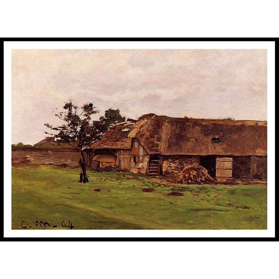 Farm near Honfleur 1864, A New Print Of a Painting By Adolphe Monet