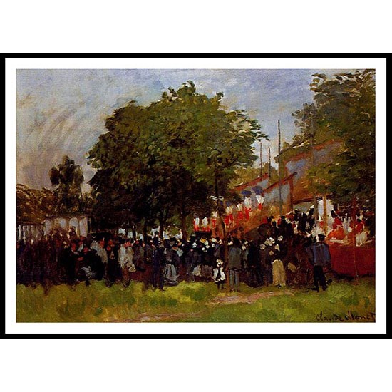 Festival at Argenteuil 1872, A New Print Of a Painting By Adolphe Monet