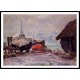 Fishing Boats at Etretat 1873, A New Print Of a Painting By Adolphe Monet