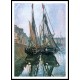 Fishing Boats at Honfleur 1868, A New Print Of a Painting By Adolphe Monet