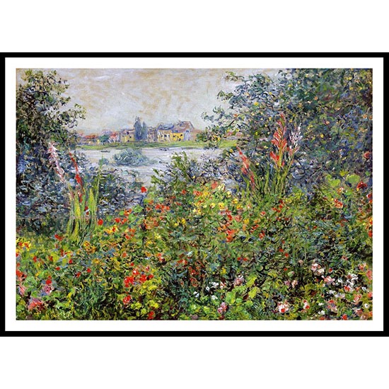 Flowers at Vetheuil 1881, A New Print Of a Painting By Adolphe Monet