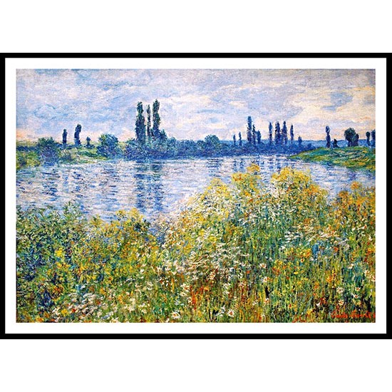 Flowers on the Banks of Seine near Vetheuil 1880, A New Print Of a Painting By Adolphe Monet