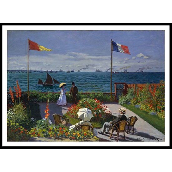 Garden at Sainte Adresse 1867, A New Print Of a Painting By Adolphe Monet