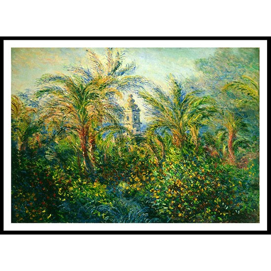 Garden in Bordighera Morning Effect 1884, A New Print Of a Painting By Adolphe Monet