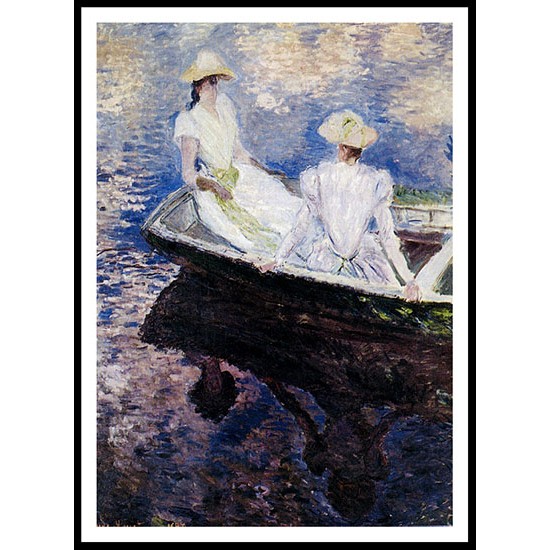 Girls in a Boat 1887, A New Print Of a Painting By Adolphe Monet