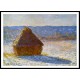 Grainstack in the Morning Snow Effect 1890 91, A New Print Of a Painting By Adolphe Monet