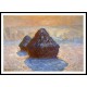 Grainstacks White Frost Effect 1890 91, A New Print Of a Painting By Adolphe Monet