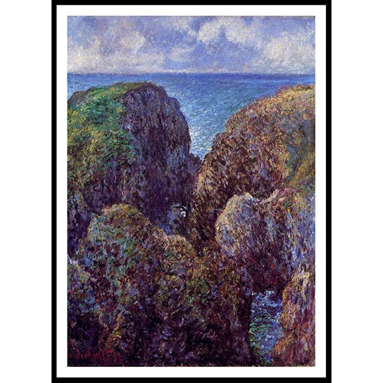 Group of Rocks at Port Goulphar 1886, A New Print Of a Painting By Adolphe Monet