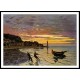 Hauling a Boat Ashore Honfleur 1864, A New Print Of a Painting By Adolphe Monet