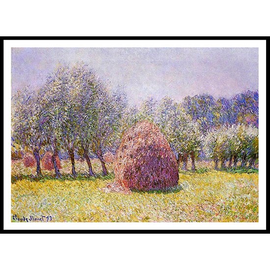 Haystack 1865, A New Print Of a Painting By Adolphe Monet