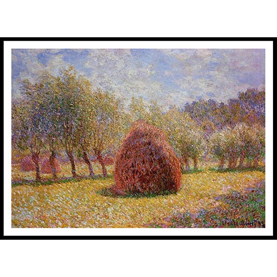 Haystacks at Giverny 1895, A New Print Of a Painting By Adolphe Monet