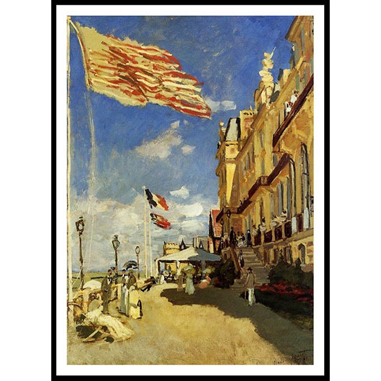 Hotel des Roches Noires Trouville 1870, A New Print Of a Painting By Adolphe Monet