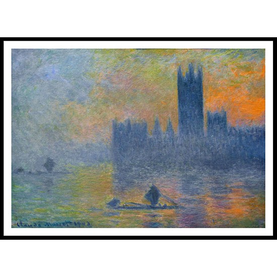 Houses of Parliament Fog Effect 1903, A New Print Of a Painting By Adolphe Monet