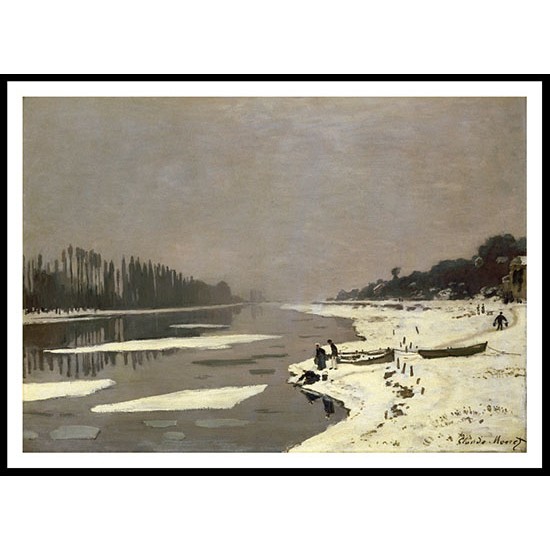 Ice Floes on the Seine at Bougival 1867 68, A New Print Of a Painting By Adolphe Monet