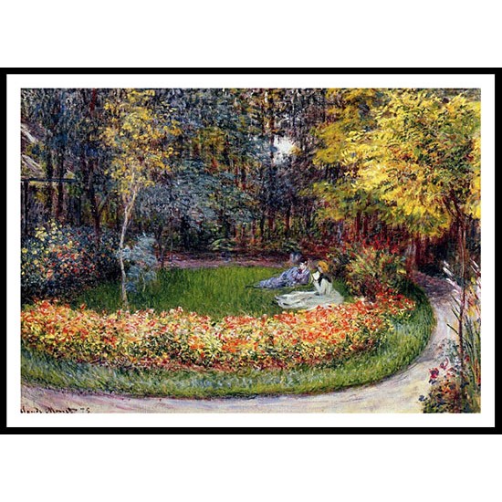 In the Garden 1875, A New Print Of a Painting By Adolphe Monet