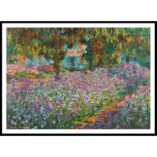 Irises in Monets Garden 03 1900, A New Print Of a Painting By Adolphe Monet