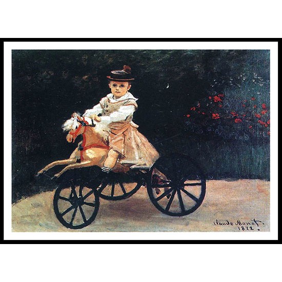 Jean Monet on a Mechanical Horse 1872, A New Print Of a Painting By Adolphe Monet