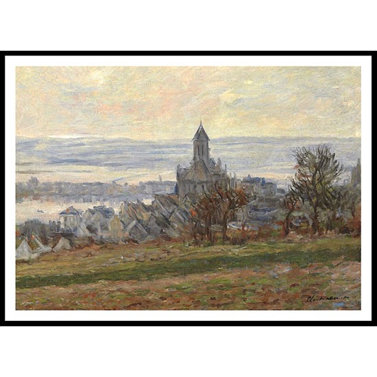 LEglise de Vetheuil 1881, A New Print Of a Painting By Adolphe Monet